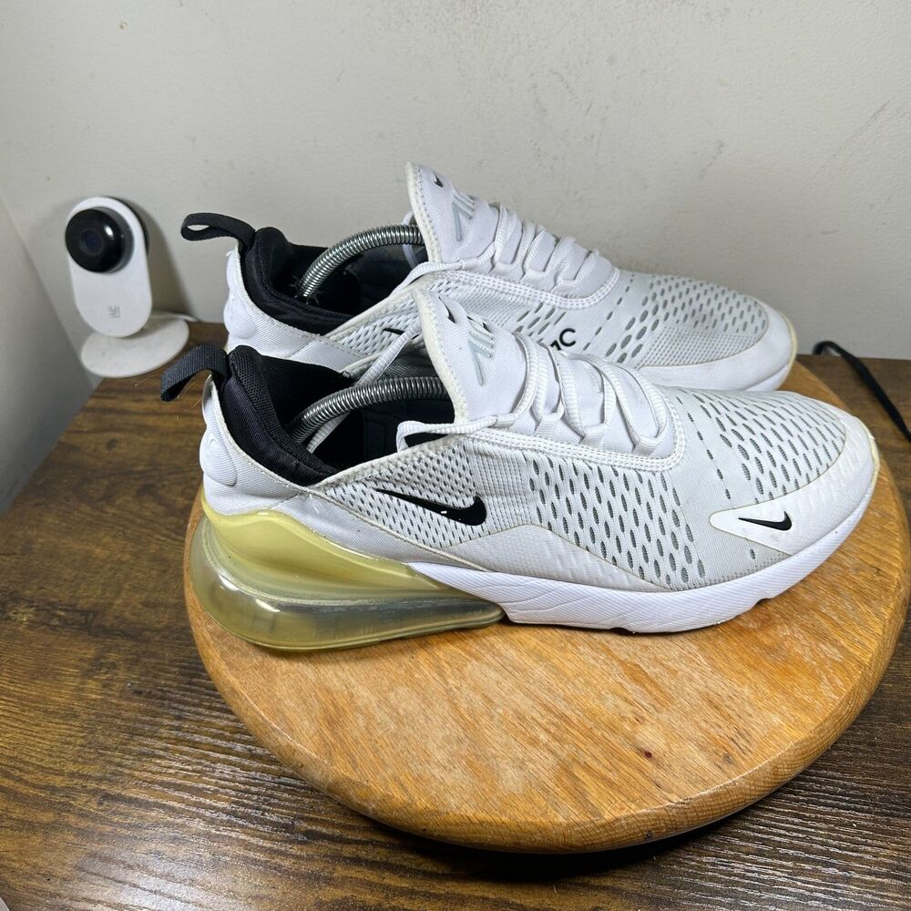 Nike Air Max 270 Men's Size 12 White Black Shoes Sneakers AH8050-100